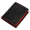 Money Kepper SN5601 RFID fekete-piros férfi bőr pénztárca 10 x 12.5 x 2.5 cm