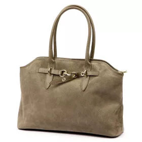   Luka 26-054 taupe női bőr válltáska, oldaltáska 43 x 29 x 15 cm