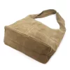 Camilla PREMIUM 10.006 taupe női velúr bőr válltáska 35 x 32 x 15 cm