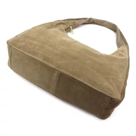   Luka 26-050 taupe női velúr bőr válltáska 44 x 23 x 13 cm