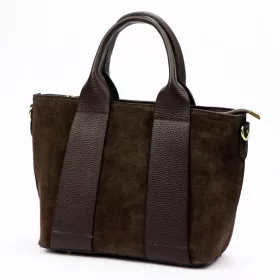   Luka 26-051 barna női velúr bőr kézitáska, oldaltáska 32 x 22 x 13 cm