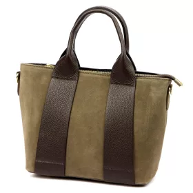   Luka 26-051 mogyoróbarna női velúr bőr kézitáska,oldaltáska 32 x 22 x 13 cm