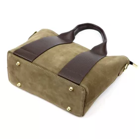   Luka 26-051 mogyoróbarna női velúr bőr kézitáska,oldaltáska 32 x 22 x 13 cm