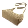 Luka 26-052 taupe női velúr bőr válltáska, oldaltáska 35 x 26 x 13 cm