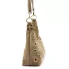 Luka 26-052 taupe női velúr bőr válltáska, oldaltáska 35 x 26 x 13 cm