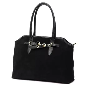 Luka 26-054 fekete női bőr kézitáska 43 x 29 x 15 cm