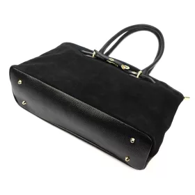 Luka 26-054 fekete női bőr kézitáska 43 x 29 x 15 cm