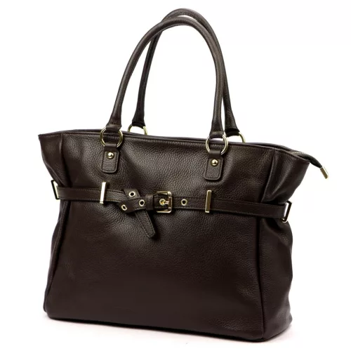 Luka 26-053 DOLLARO barna női bőr válltáska 42 x 26 x 16 cm