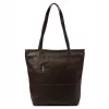 Luka 26-048 barna női bőr válltáska, shopper 40 x 37 x 15 cm