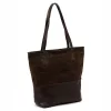 Luka 26-048 barna női bőr válltáska, shopper 40 x 37 x 15 cm