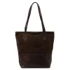 Luka 26-048 barna női bőr válltáska, shopper 40 x 37 x 15 cm