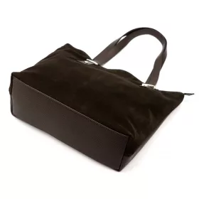   Luka 26-063 barna női velúr bőr válltáska 39 x 30 x 13 cm