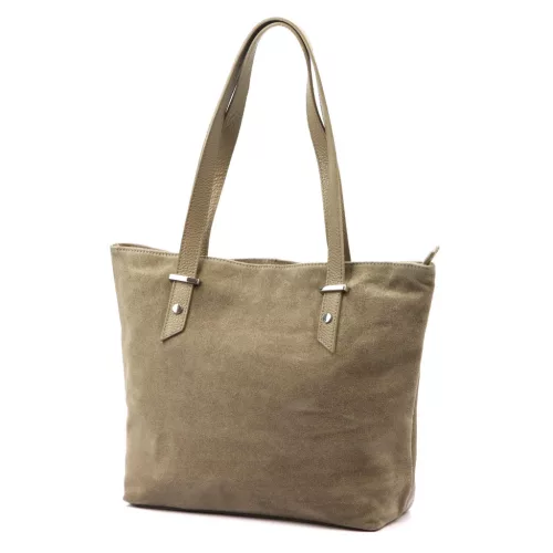 Luka 26-063 taupe női velúr bőr válltáska 39 x 30 x 13 cm