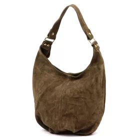   Luka 26-049 mogyoróbarna női velúr bőr válltáska 34 x 30 x 15 cm