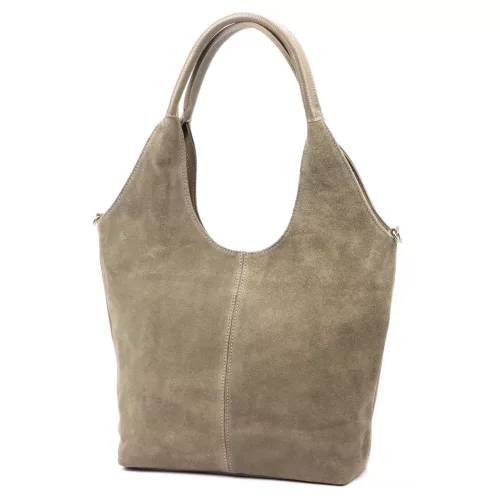 Luka 26-013 taupe női bőr válltáska, oldaltáska 39 x 33 x 12 cm