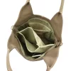 Luka 26-013 taupe női bőr válltáska, oldaltáska 39 x 33 x 12 cm