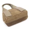 Luka 26-064 taupe női velúr bőr kézitáska 26 x 21 x 12 cm