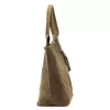 Luka 26-026 taupe női velúr bőr válltáska, shopper 40 x 35 x 18 cm