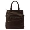 Luka 26-066 sötétbarna női velúr bőr kézitáska, oldaltáska 36 x 32 x 10 cm