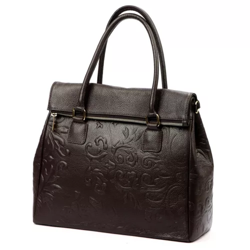 Luka 20-054 DOLLARO barna női bőr válltáska 39 x 31 x 14 cm