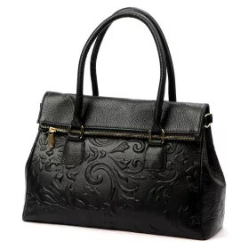   Luka 20-054 MN DOLLARO fekete női bőr válltáska 38 x 25 x 14 cm