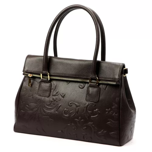 Luka 20-054 MN DOLLARO barna női bőr válltáska 38 x 25 x 14 cm