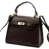 Luka 19-17 MN DOLLARO barna női bőr kézitáska, oldaltáska 23 x 19 x 12.5 cm