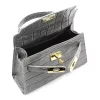 Luka 24-089 CROCO szürke női krokodil mintás bőr kézitáska, oldaltáska 21 x 14 x 8 cm