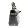 Luka 24-089 CROCO szürke női krokodil mintás bőr kézitáska, oldaltáska 21 x 14 x 8 cm