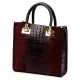 Luka 26-072 CROCO bordó női velúr krokodil mintás bőr kézitáska 30 x 28 cm
