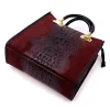 Luka 26-072 CROCO bordó női velúr krokodil mintás bőr kézitáska 30 x 28 cm