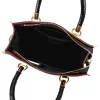 Luka 26-072 CROCO bordó női velúr krokodil mintás bőr kézitáska 30 x 28 cm
