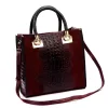 Luka 26-072 CROCO bordó női velúr krokodil mintás bőr kézitáska 30 x 28 cm