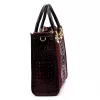 Luka 26-072 CROCO bordó női velúr krokodil mintás bőr kézitáska 30 x 28 cm