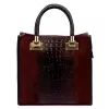 Luka 26-072 CROCO bordó női velúr krokodil mintás bőr kézitáska 30 x 28 cm