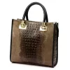 Luka 26-072 CROCO taupe női bőr kézitáska