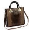 Luka 26-072 CROCO taupe női bőr kézitáska