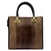 Luka 26-072 CROCO taupe női bőr kézitáska
