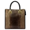 Luka 26-072 CROCO taupe női bőr kézitáska