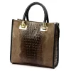 Luka 26-072 CROCO taupe női bőr kézitáska