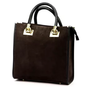   Luka 26-073 barna női velúr bőr kézitáska 30 x 29 x 13 cm