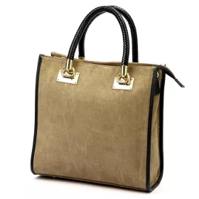 Luka 26-073 drapp női bőr kézitáska 30 x 29 x 13 cm