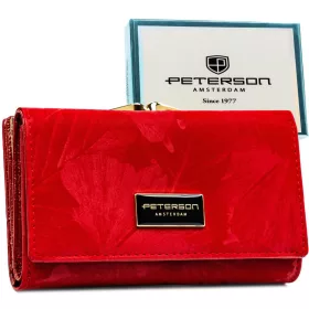   Peterson PTN PS108-MLF piros női bőr pénztárca 14,5 x 9,5 x 3 cm