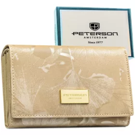   Peterson PTN PS112-MLF bézs női bőr pénztárca 14,5 x 9,5 x 3 cm