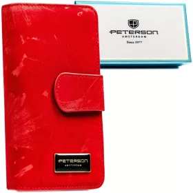   Peterson PTN PS116-MLF piros női bőr pénztárca 16 x 11 x 4 cm, RFID