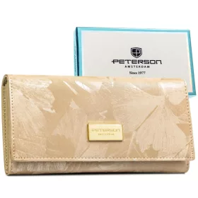   Peterson PTN PS122-MLF-2517 RFID bézs női pénztárca 18,5 x 9,5 x 3 cm