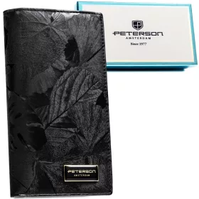   Peterson PTN PS1431-MLF fekete női bőr pénztárca 20 x 10 x 3 cm