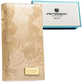   Peterson PTN PS1431-MLF bézs női bőr pénztárca  20 x 10 x 3 cm