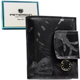   Peterson PTN PS329-MLF fekete női bőr pénztárca 11 x 8.5 x 2.8 cm