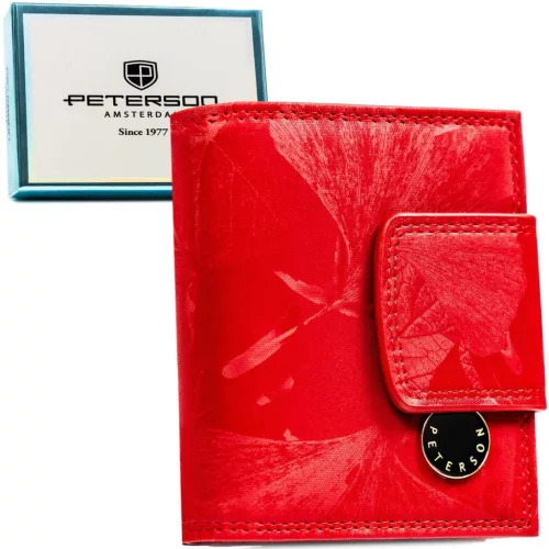 Peterson PTN PS329-MLF piros női bőr pénztárca 11 x 8.5 x 2.8 cm